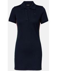 Gucci - Web Stripe Ribbed-Knit Jersey Polo Dress - Lyst