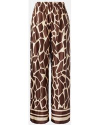 Faithfull the Brand - Jensen Animal-Print Satin Wide-Leg Pants - Lyst