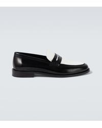 Manolo Blahnik - Perry Leather Penny Loafers - Lyst