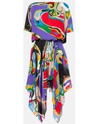 PUCCI - Orchidee Asymmetric Minidress - Lyst