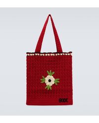 Bode - Winchester Rose Applique Crochet Tote Bag - Lyst