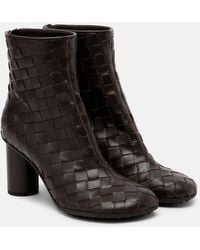 Bottega Veneta - Atomic 75 Intrecciato Leather Ankle Boots - Lyst