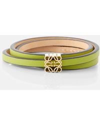 Loewe - Twist Anagram Leather Bracelet - Lyst