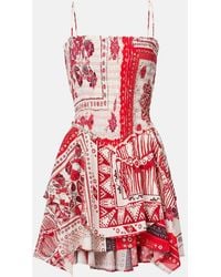 Isabel Marant - Anka Shirred Printed Cotton Minidress - Lyst