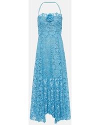 Oscar de la Renta - Floral-applique Guipure Lace Gown - Lyst