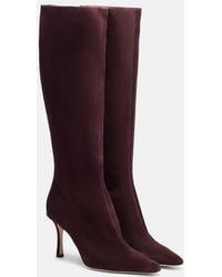 Jimmy Choo - Agathe 85 Suede Knee-High Boots - Lyst
