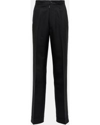 Maison Margiela - High-rise Tapered Wool Pants - Lyst