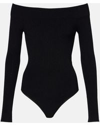 Alaïa - Body Con Scollo Bardot - Lyst