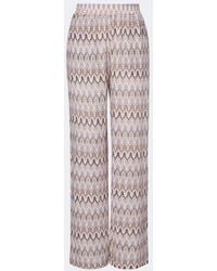 Melissa Odabash - Olivia Chevron Knitted Wide-Leg Pants - Lyst