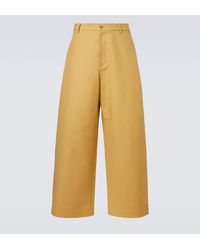 Acne Studios - Pantalones Anchos De Saten De Algodon - Lyst