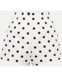 Dolce & Gabbana - Polka-dot High-rise Cotton-blend Shorts - Lyst
