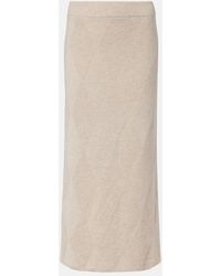 Max Mara - Salubre Argyle Cashmere Midi Skirt - Lyst