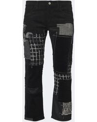 Junya Watanabe - Pantalones Rectos De Algodon Con Patchwork - Lyst
