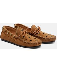 Isabel Marant - Fitza Studded Suede Loafers - Lyst