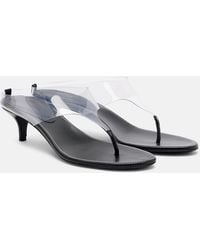 Magda Butrym - Leather And Pvc Thong Sandals - Lyst