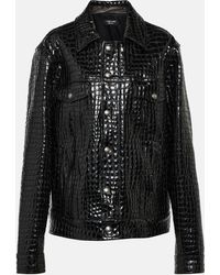 Tom Ford - Croc-effect Leather Jacket - Lyst