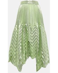 Jonathan Simkhai - Falda Midi En Mezcla De Seda Plisada - Lyst