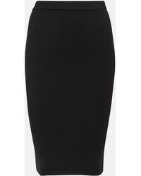 Saint Laurent - Wool-blend Pencil Skirt - Lyst