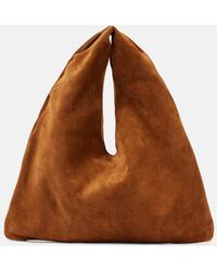 The Row - Tote Bag Bindle Small Aus Veloursleder - Lyst
