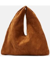 The Row - Bindle Small Suede Tote Bag - Lyst