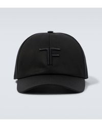 Tom Ford - Embroidered Canvas And Leather Cap - Lyst
