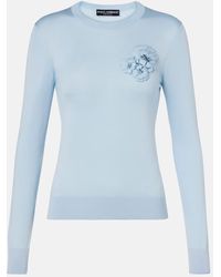 Dolce & Gabbana - Pullover Aus Seide - Lyst