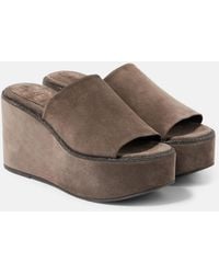 Brunello Cucinelli - Wedges With Almond Toe - Lyst