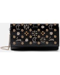Christian Louboutin - Paloma Patent Leather Chain Wallet - Lyst