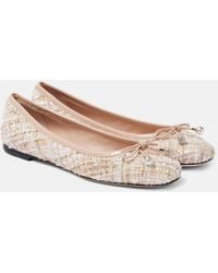 Jimmy Choo - Elme Tweed Ballet Flats - Lyst