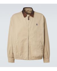 Prada - Leather-Trimmed Cotton Blouson Jacket - Lyst