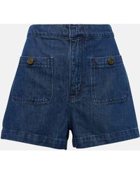 FRAME - Patch Pocket Trouser Denim Shorts - Lyst