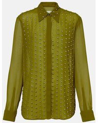 Dries Van Noten - Camisa Chowy Semitranslucida Con Adornos - Lyst