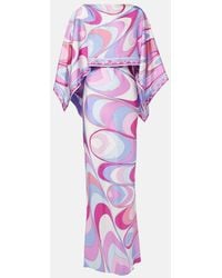 PUCCI - Maxikleid Iride Aus Seiden-Twill - Lyst