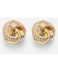 Sydney Evan - Tri-Link 14Kt Earrings With Diamonds - Lyst