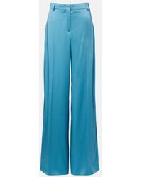Stella McCartney - Satin Wide-Leg Pants - Lyst