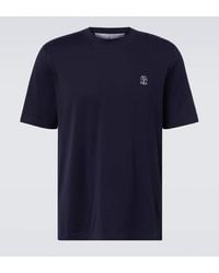 Brunello Cucinelli - T-Shirt Aus Baumwoll-Jersey - Lyst