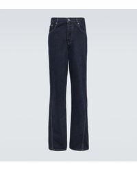 Lanvin - Jeans rectos con paneles - Lyst