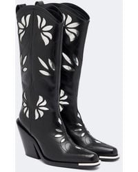 Rabanne - Leather Cowboy Boots - Lyst