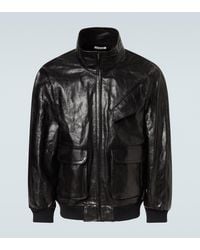 AURALEE - Leather Blouson Jacket - Lyst