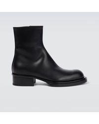 Alexander McQueen - Stack Chunky-sole Leather Ankle Boots - Lyst