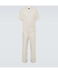 Zegna - Conjunto de pijama de lino a rayas - Lyst