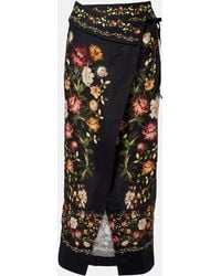 Agua Bendita - Tierra Floral Linen Beach Cover-Up - Lyst