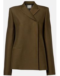 KHAITE - Silvannah Wool And Silk Cady Blazer - Lyst