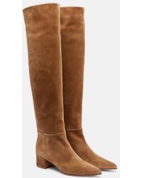 Gianvito Rossi - 45 Suede Over-The-Knee Boots - Lyst