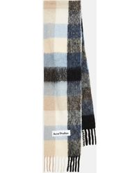 Acne Studios - Checked Alpaca And Wool-blend Scarf - Lyst