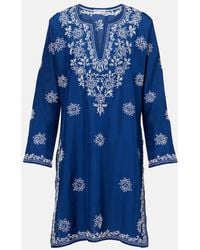 Juliet Dunn - Embroidered Silk Tunic - Lyst