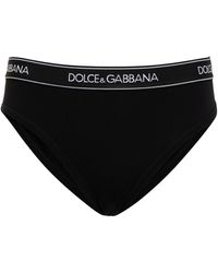 Dolce & Gabbana Logo Cotton-blend Jersey Briefs - Black