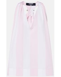 Jacquemus - Norma Striped Cotton Poplin Top - Lyst