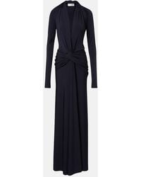 Victoria Beckham - Gathered Jersey Gown - Lyst