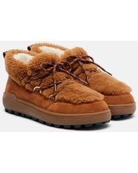 Bogner - Chamonix Shearling-Trimmed Suede Ankle Boots - Lyst